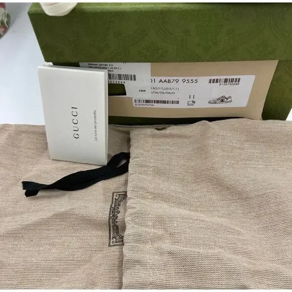 Men's Gucci Mac 80 low top leather sneakers size 11 fits 11.5 US made in Italy - Picture 3 of 14